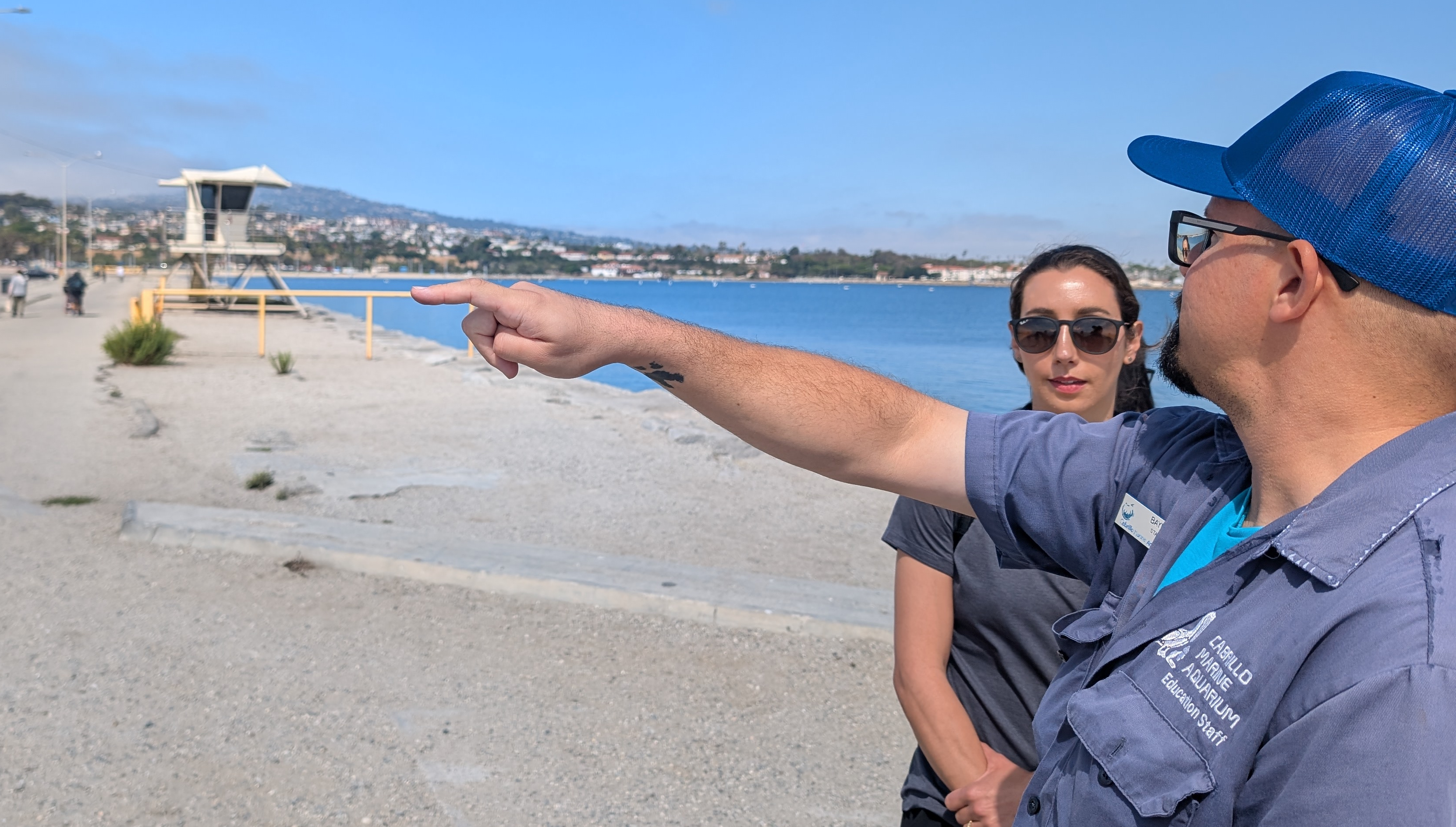 Volunteers on a beach